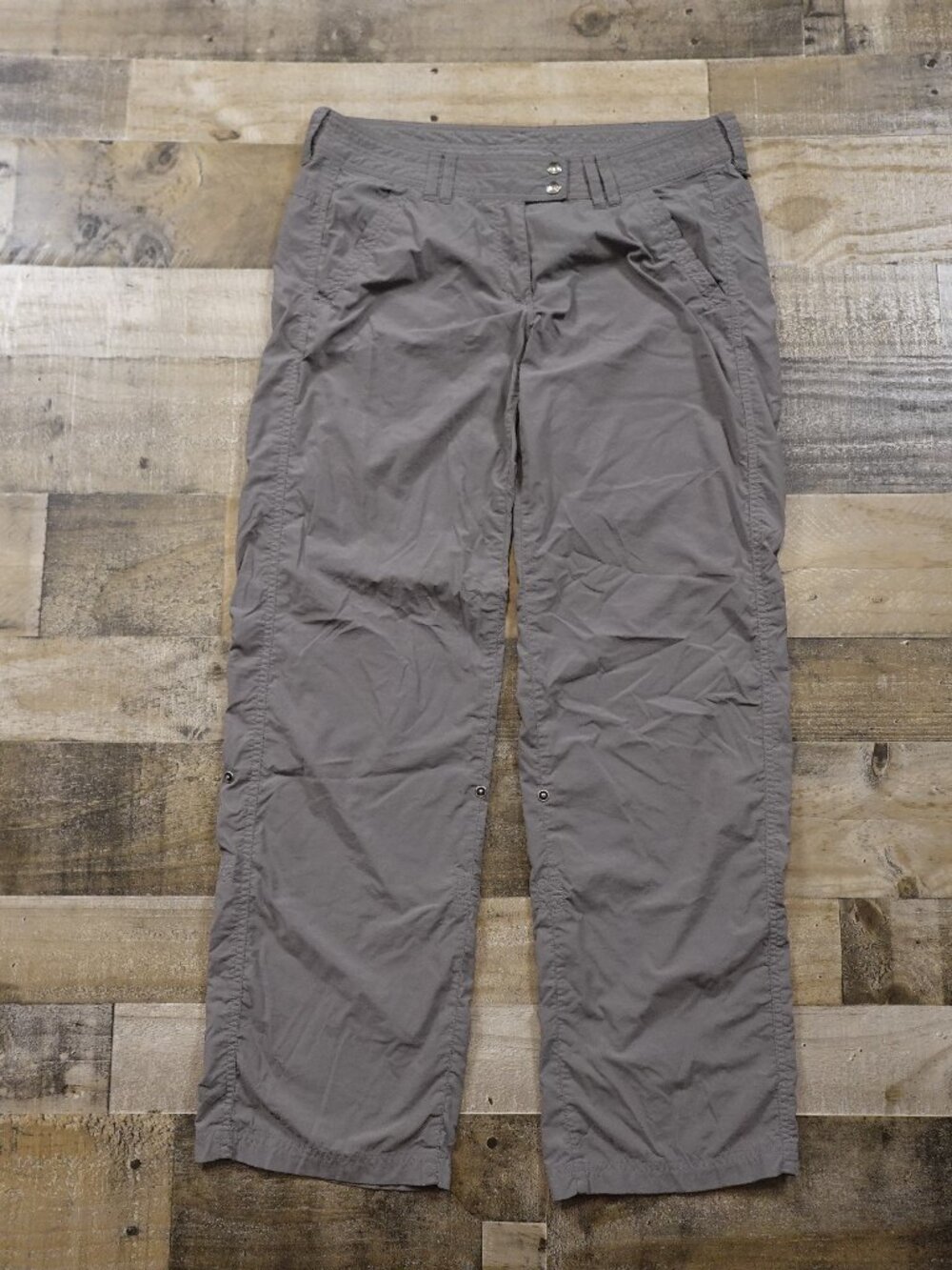 ExOfficio Insect Shield Pants Women’s 10 Gray 32" Hiking Travel Outdoor